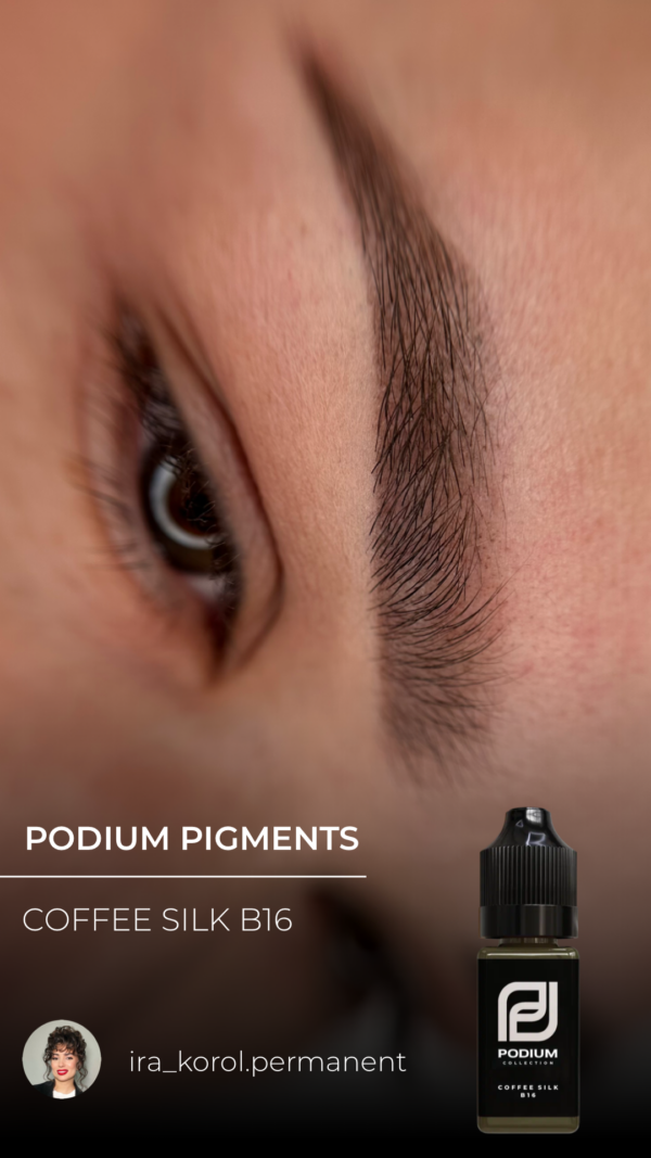Podium sminktetováló pigment-Coffee Silk B16 - Image 4
