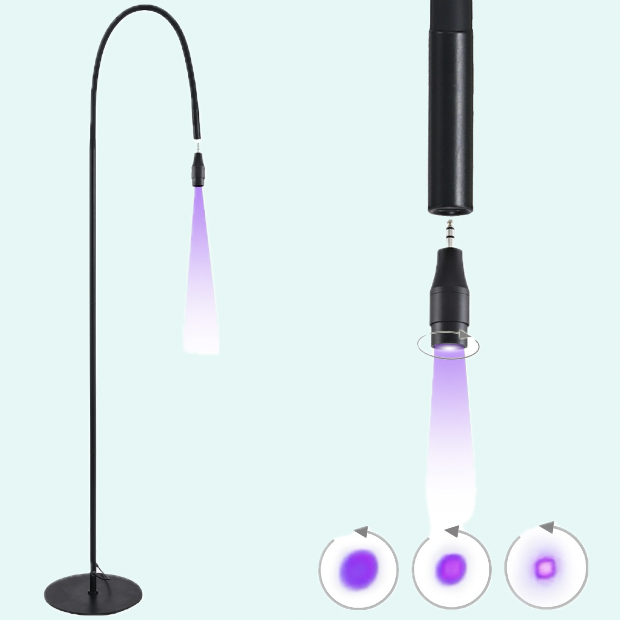 UV / LED Lámpa Állítható Fókusszal Szempillaragasztóhoz