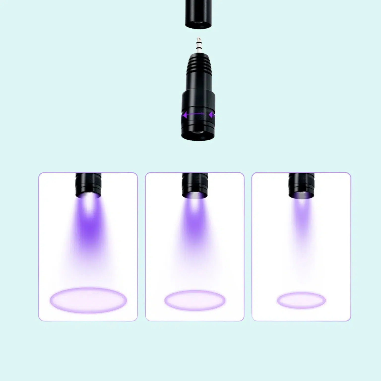 Cserélhető Lámpafej Állítható Fókuszú és Fényerejű UV/LED pillás lámpákhoz