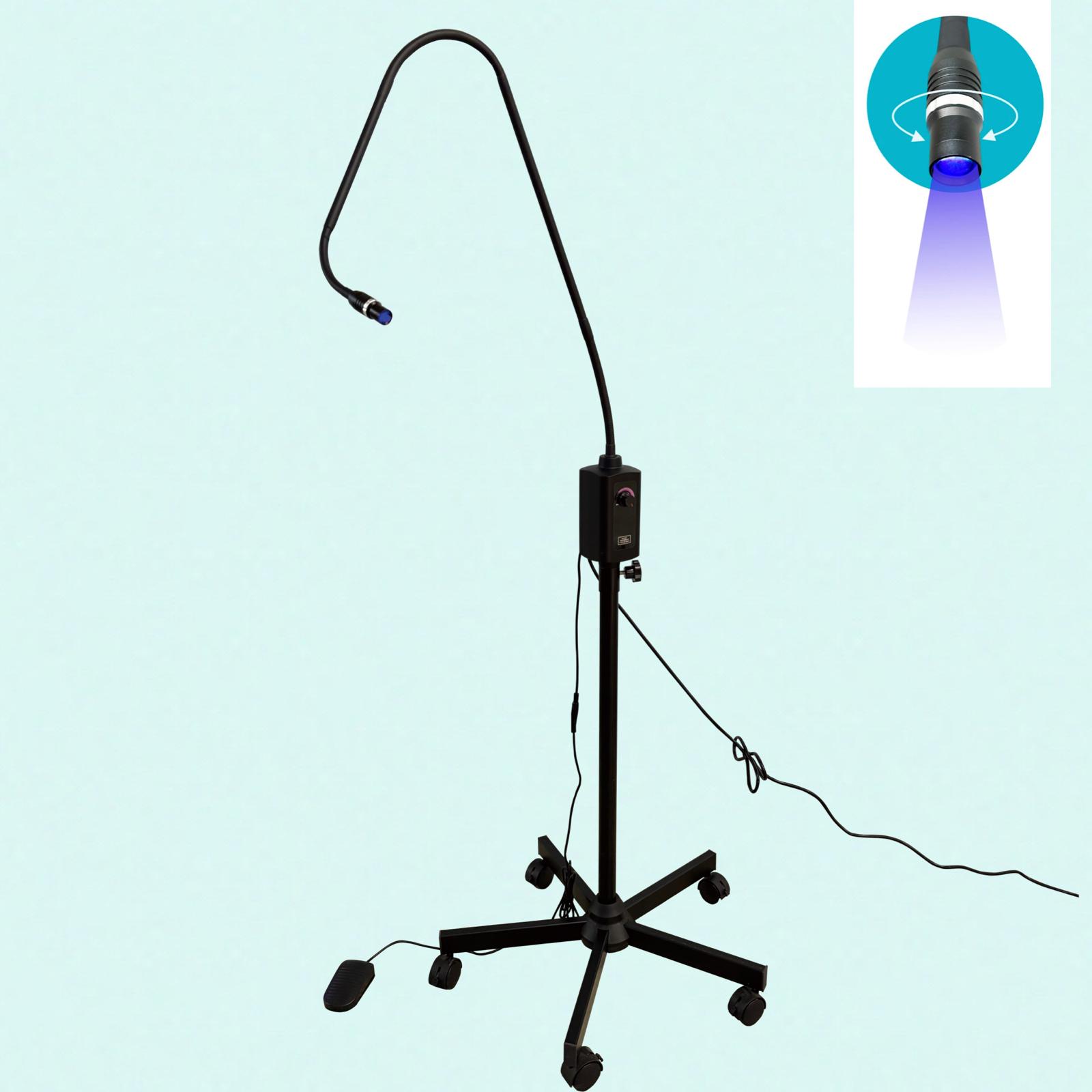 Hattyú nyakú UV / LED Lámpa Forgatható Fejjel, Állítható Fókusszal