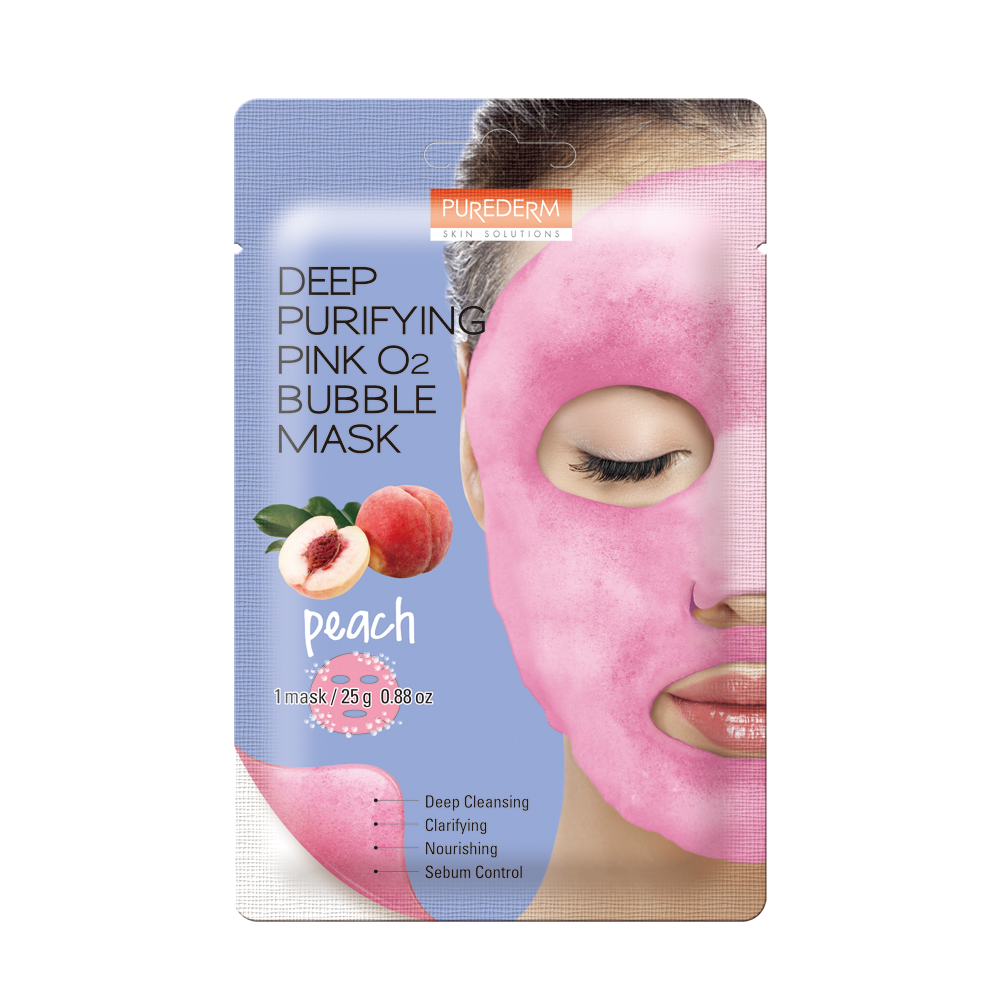 Mélytisztító Rózsaszín Buborékmaszk "PEACH"