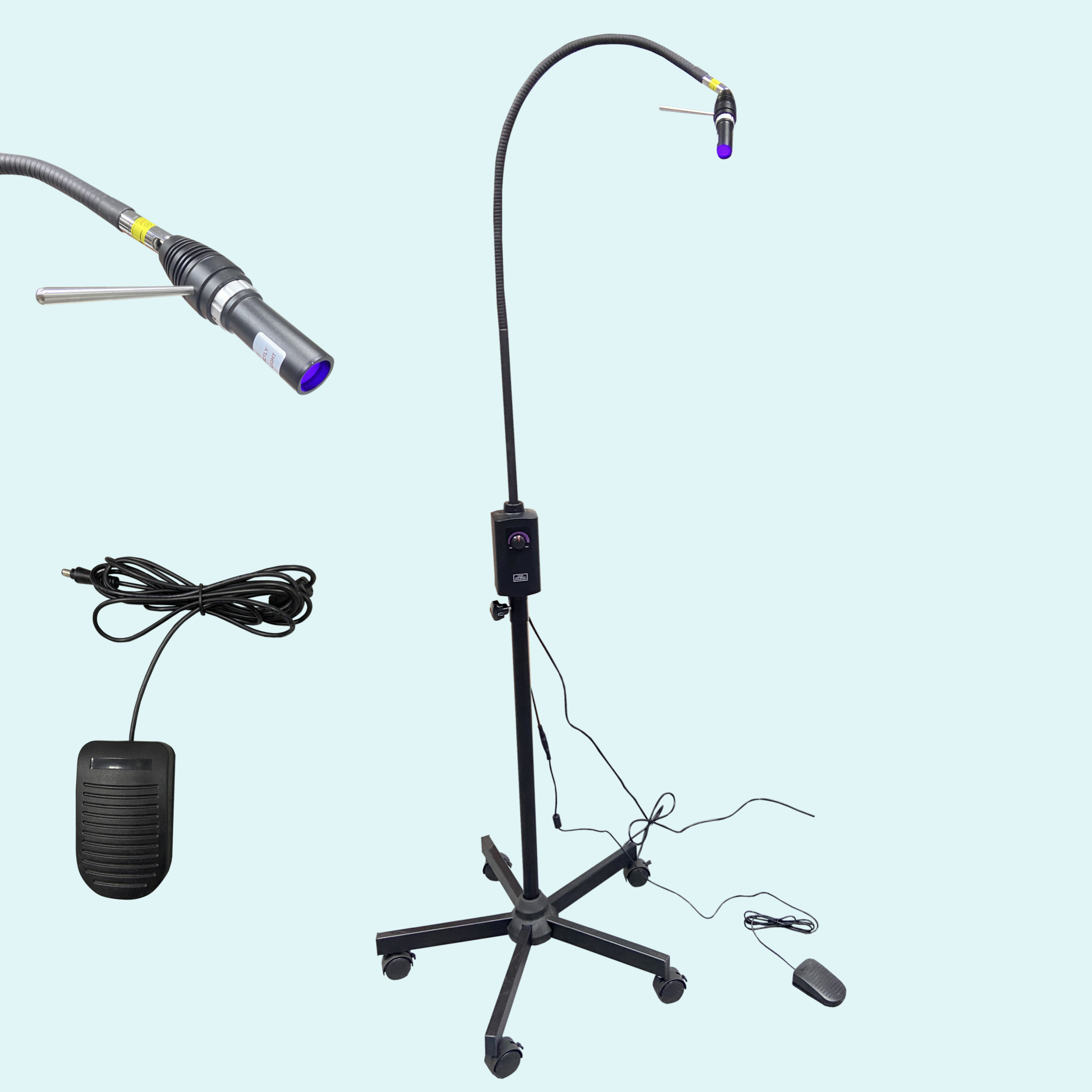 Tripla Lencsés UV / LED Lámpa Forgatható Fejjel, Állítható Fókusszal