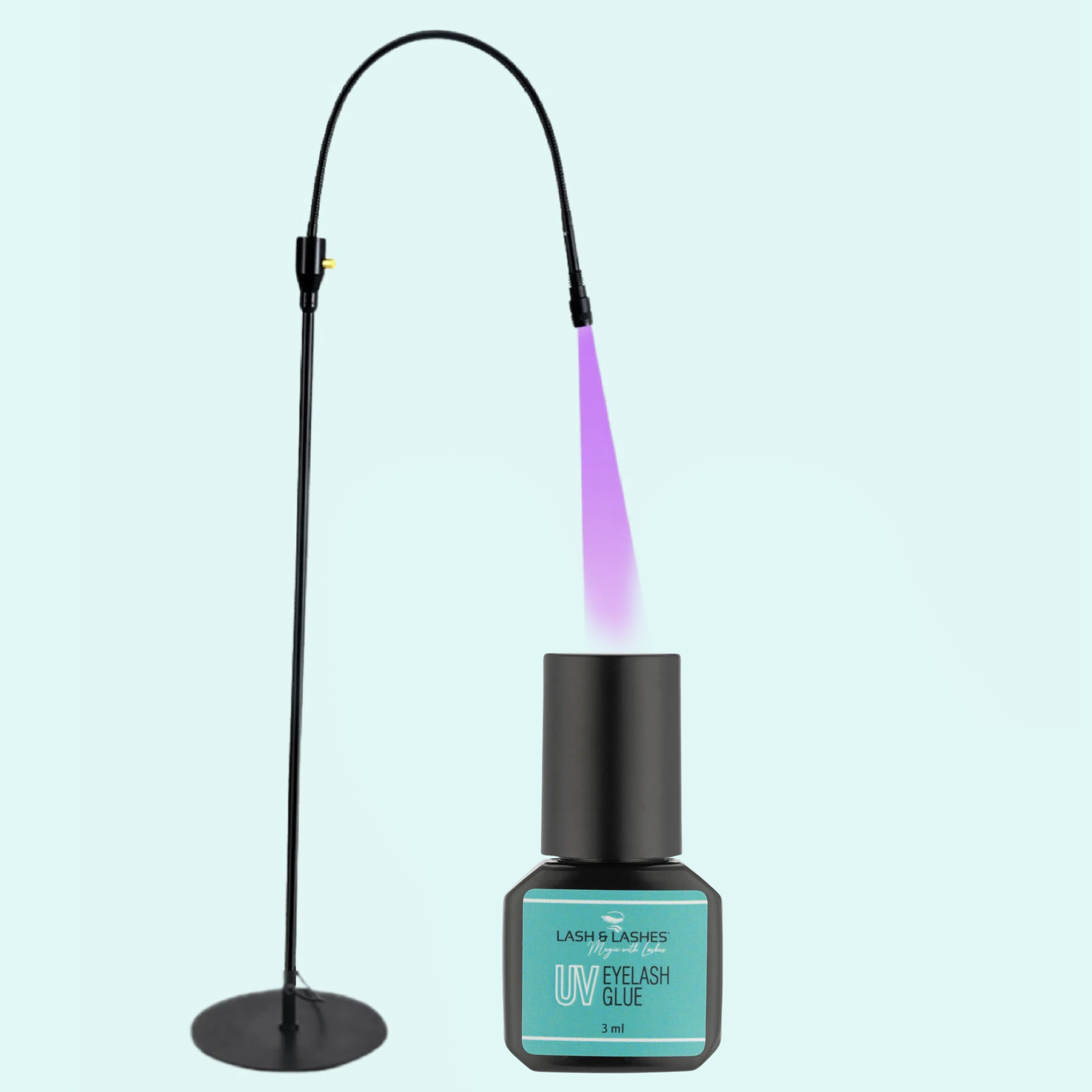 UV / LED Lámpa Állítható Fényerővel és Fókusszal + UV / LED Clear Szempillaragasztó 3ml.